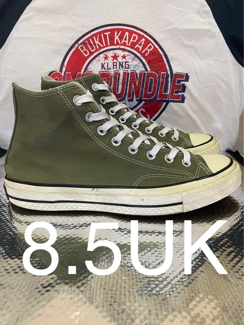 8.5UK CONVERSE CT70 GREEN HI Men s Fashion Footwear Sneakers on Carousell
