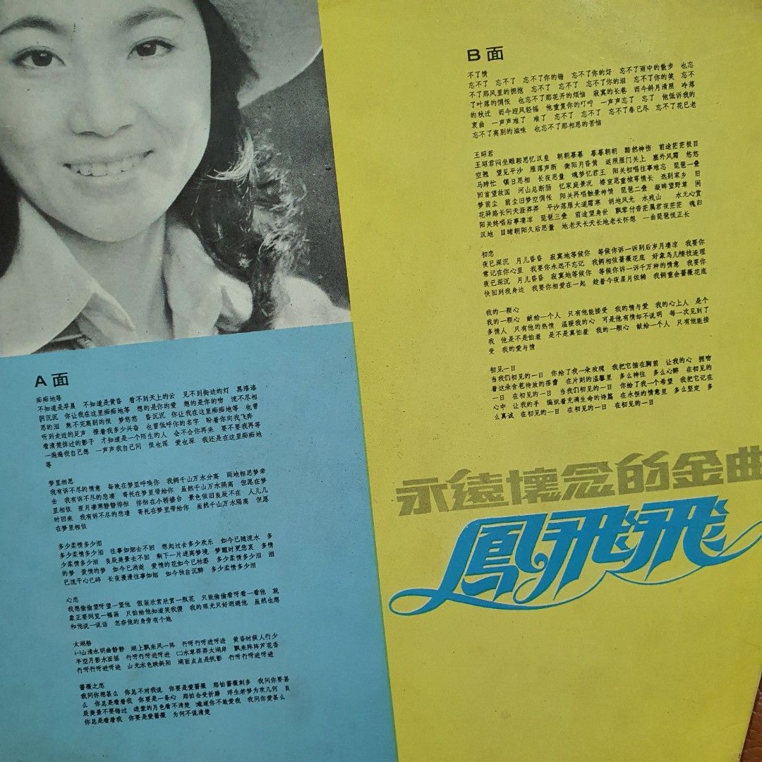 Reserved: 凤飞飞鳳飛飛- 永远怀念的金曲Vinyl Record LP, Hobbies & Toys, Music & Media,  Vinyls on Carousell