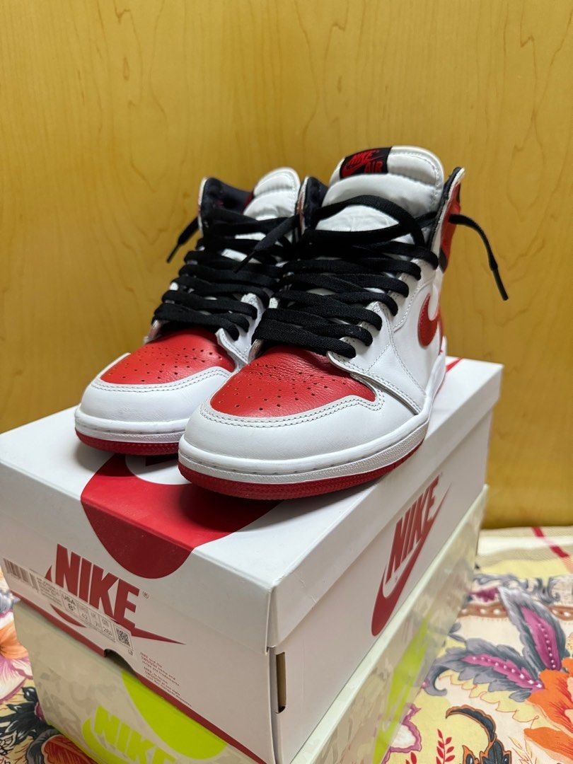 Air jordan 1 retro high og red white deals