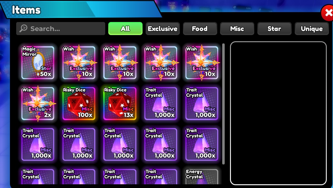 Anime Defenders Wishes and Trait Crystals, Video Gaming, Gaming ...