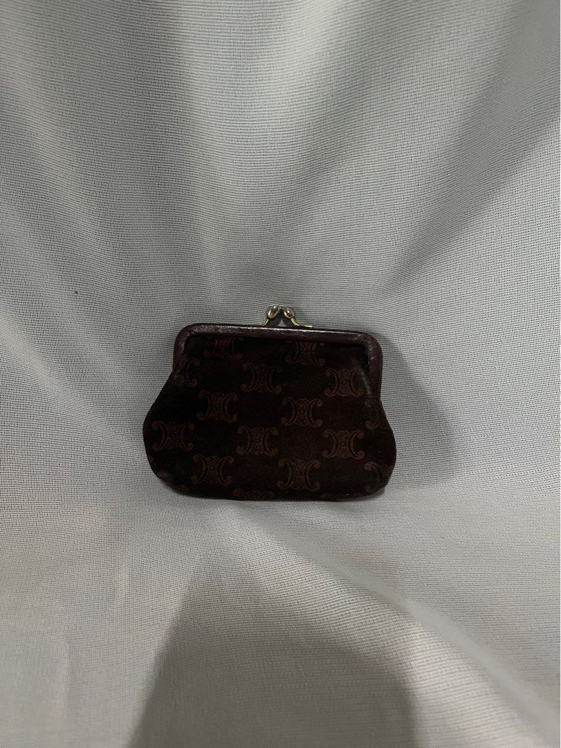 Authentic Celine Suede Kisslock Coin Purse (Category: Luxury Bags & Wallets) located in Trece Martires City. Submitted by imwelllovedvintage (Listing ID 1292854248, Image 1). Description: ❗️No return, no exchange unless proven fake by professional authenticators❗️ Authentic Celine Paris Kisslock Wallet •had minor rubs on the bottom •faded hardware •peeled leather sa lock ( see pics) ❌LOW BALLERS WILL BE IGNORED ❌NO 🍊 CHECKOUT ❗️STRICTLY 1 DAY RE