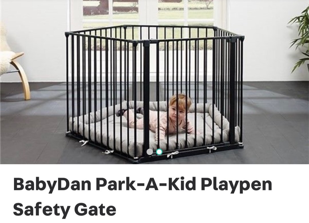 BabyDan safety gate + playpen (wall mount kit included), Babies & Kids
