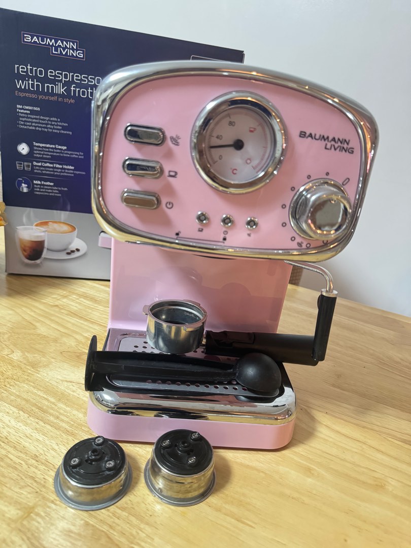 Baumann Living Retro Espresso Machine, Furniture & Home Living ...