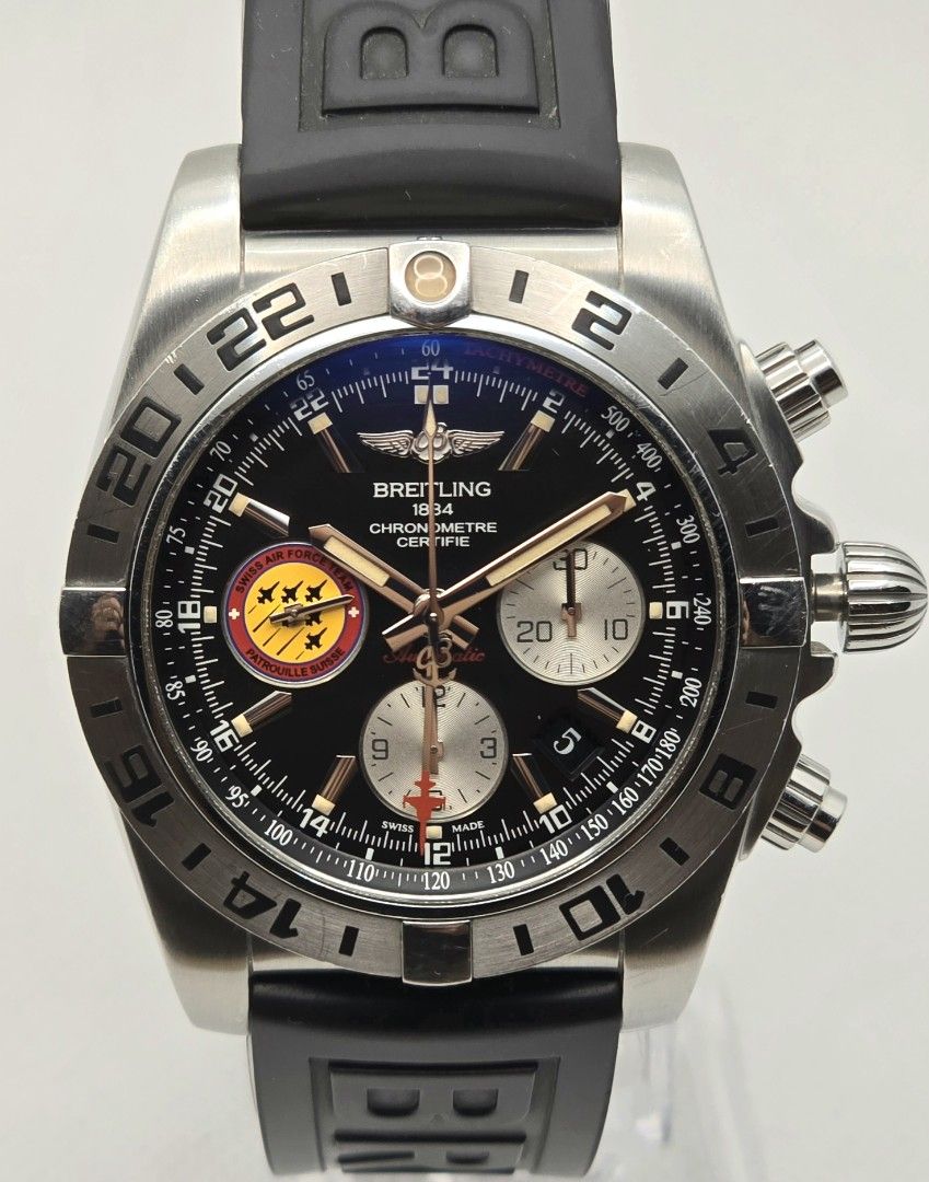 Breitling chronomat 44 gmt patrouille suisse 50th anniversary hotsell
