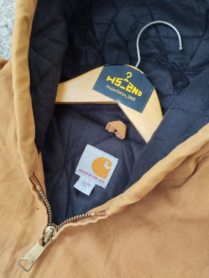 CARHARTT ACTIVE JACKET J140 BRN Fesyen Pria Pakaian Atasan di Carousell