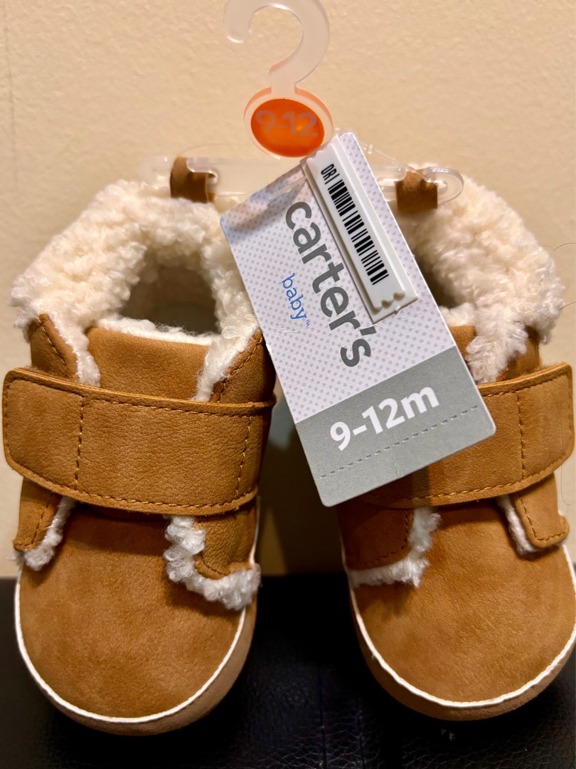 Carter s Faux Suede Brown Baby Shoes 9 12M 13cm Babies Kids Babies Kids Fashion on Carousell