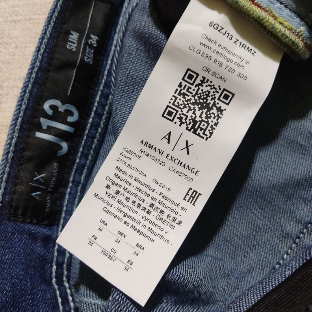 Armani Exchange Rn103723 Armani Exchange Womens Jeans RN103723