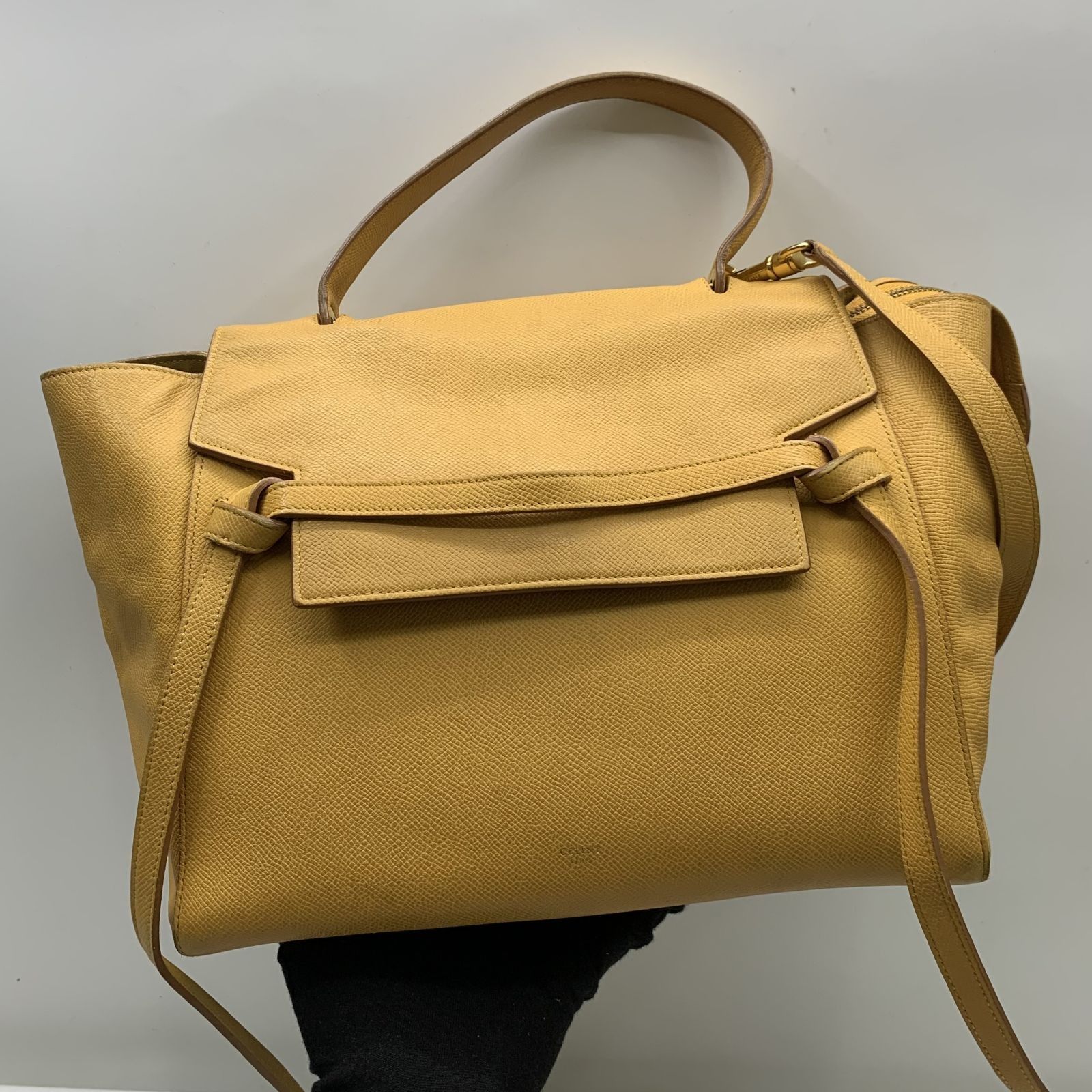 CELINE YELLOW BROWN BELT 2WAY SHOULDER BAG 247030751 Luxury Bags Wallets on Carousell
