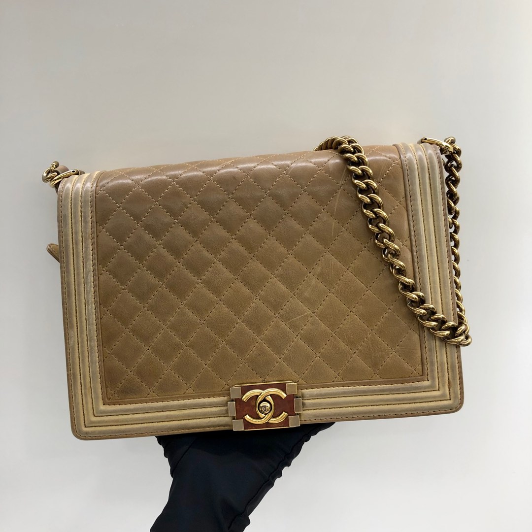 DISCOUNTED CHANEL LAMBSKIN BOY 30CM NO.20 W CARD CHAIN SHOULDER BAG 247033556 Luxury Bags Wallets on Carousell