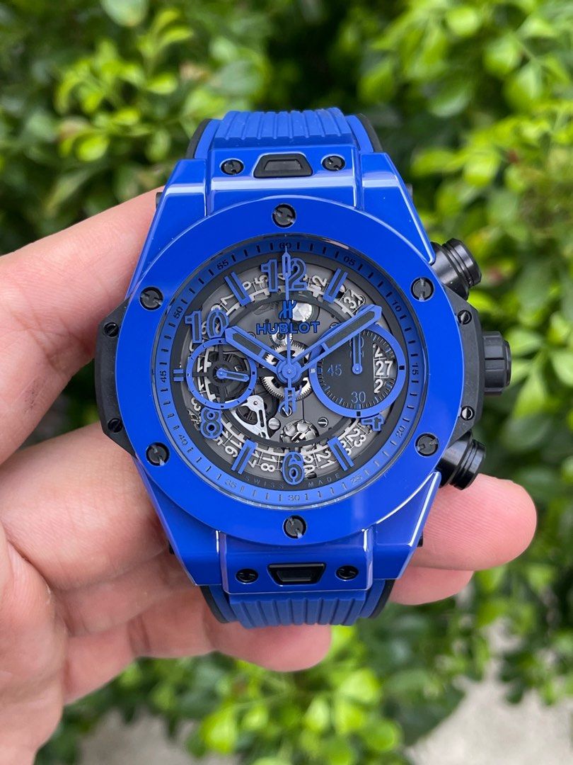 CHEAPEST Hublot Unico Blue magic 45mm Ref. 411.ES.5119.RX Luxury Watches on Carousell