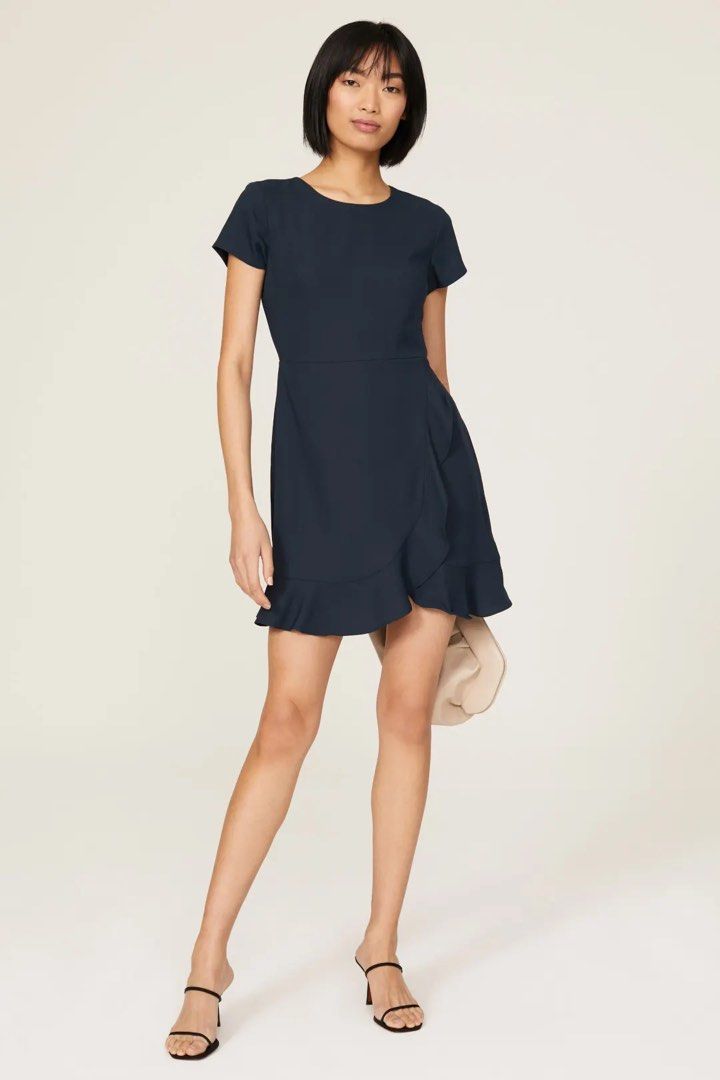 Club Monaco White Larna Dress ruffle Carousell