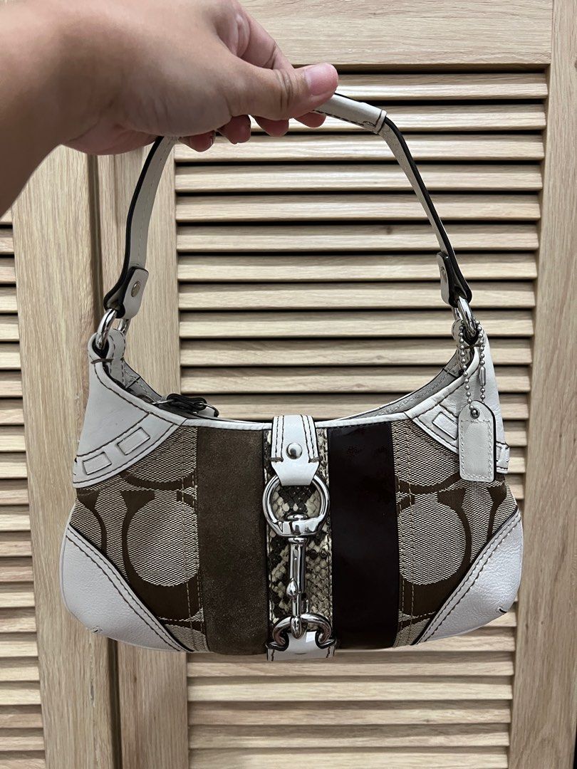 Coach Hampton Patchwork Buckle Mini Handbag Like Gucci Jackie Luxury Bags Wallets on Carousell