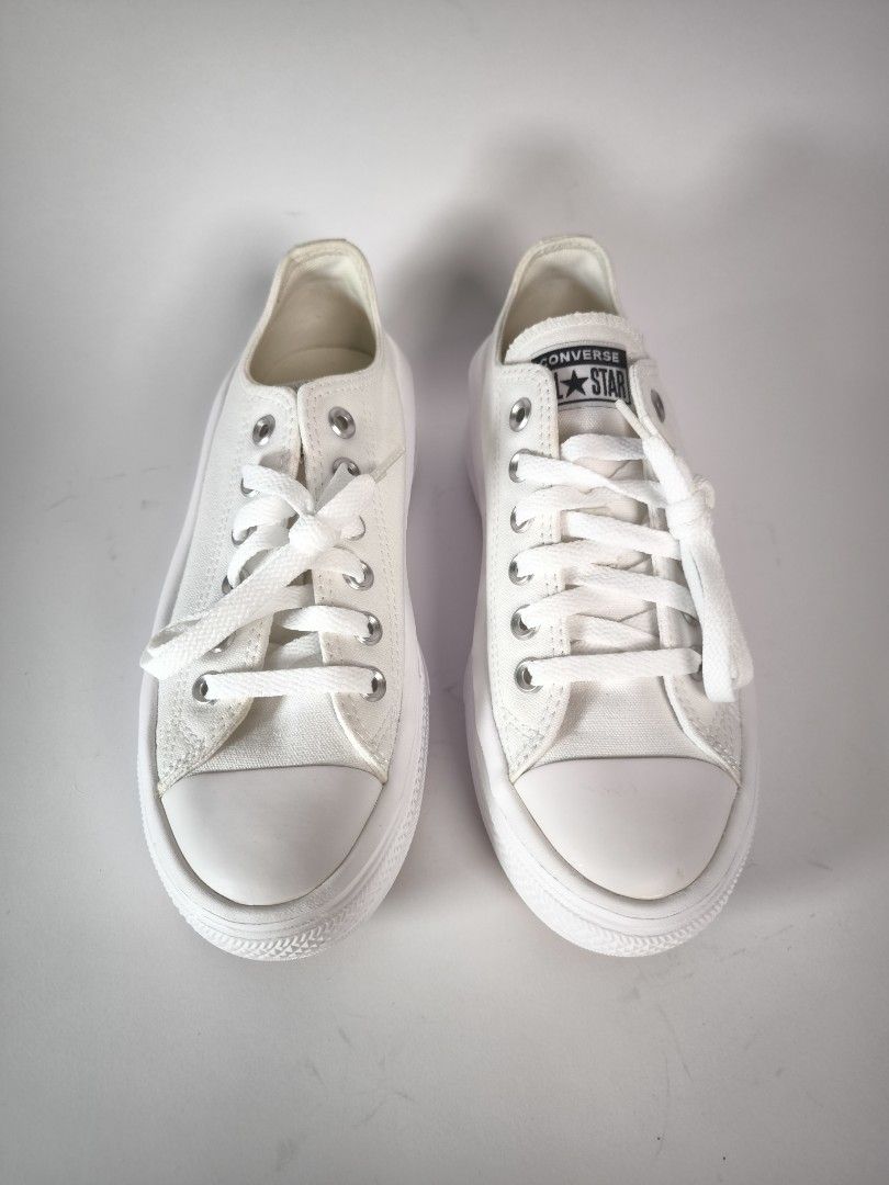 CONVERSE Chuck Taylor All Star Move Ox Canvas White Platform Sneakers Women s Fashion Footwear Sneakers on Carousell