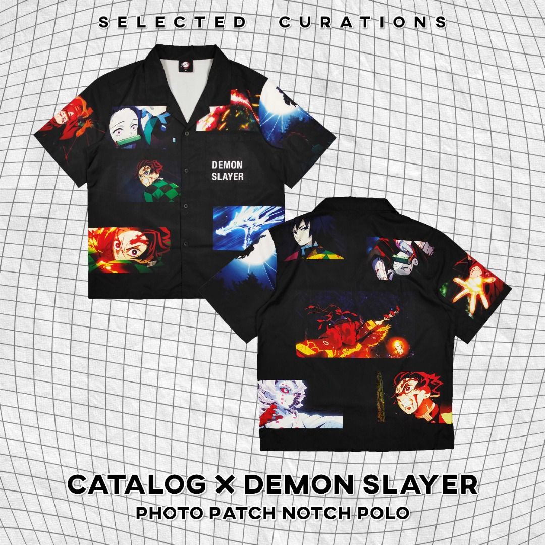 DEMON SLAYER by CATALOG JAPAN NOTCH POLO, Men's Fashion, Tops & Sets