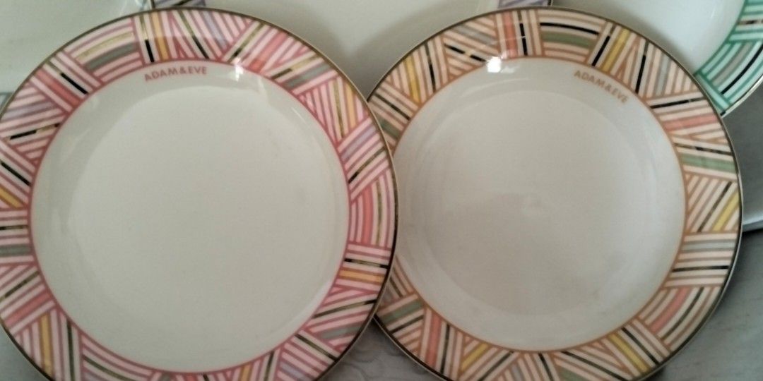 Dinnerware (Category: Dinnerware & Cutlery) located in Singapore. Submitted by wise_lady (Listing ID 1312705596, Image 3). Description: Adam and Eve 5 small plates 3 soup mugs.