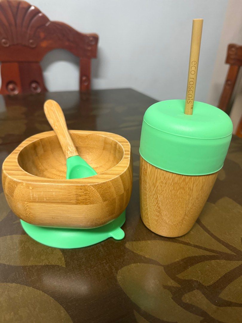Eco Rascal's bamboo bowl and glass (Category: Weaning & Toddler Feeding) located in Silang. Submitted by prelovedbykuletkit (Listing ID 1312766452, Image 2). Description: Location: Brgy. Bulihan, Silang, Cavite Price is still negotiable Shipping cost will be shouldered by the buyer Payment thru GCash or via bank transfer to BDO.