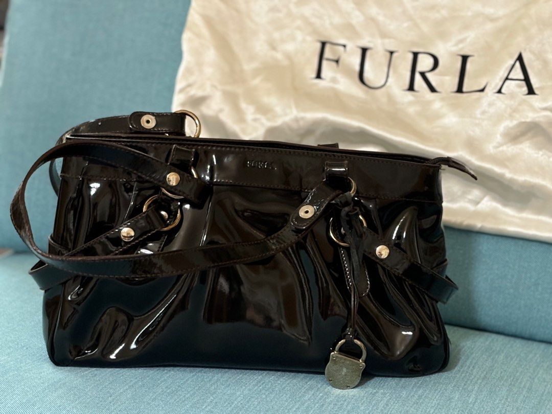 Furla patent leather bag sale