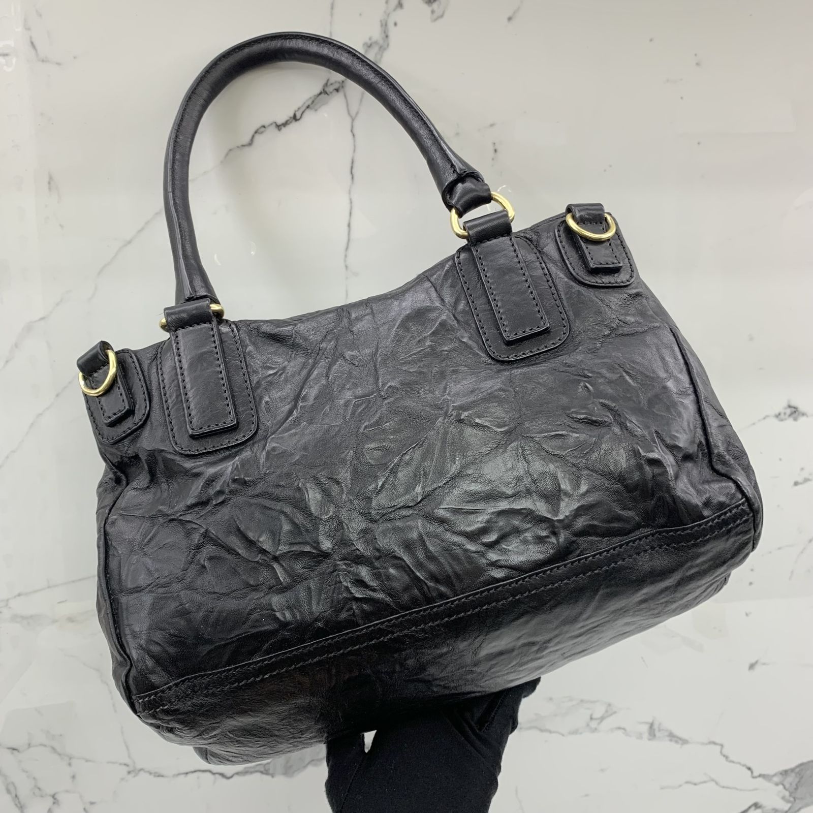GIVENCHY BLACK PANDORA CLASSIC 2WAY BAG (RECOLOURED) 247031044 