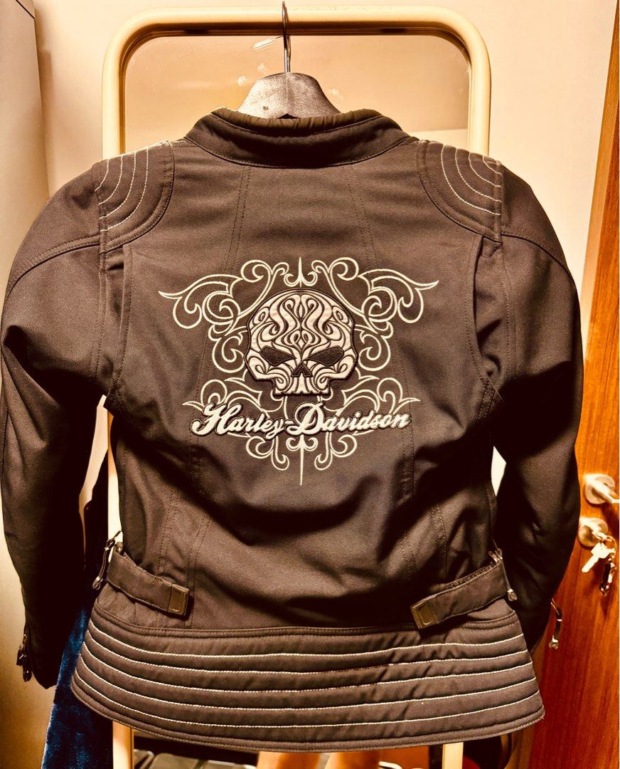 Harley davidson women's scroll skull jacket cheap