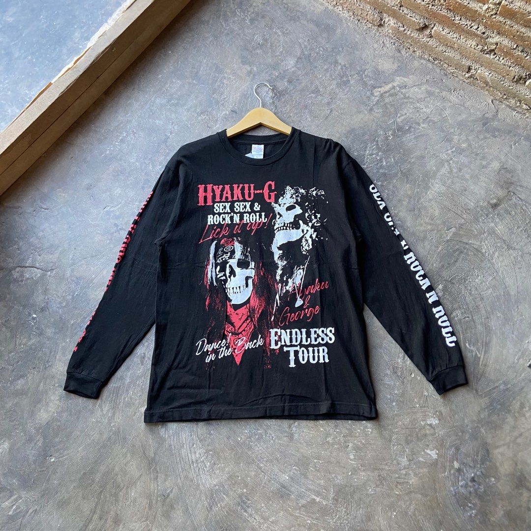 Kaos Long Sleeve Hyaku-G Sex Rock Roll Second Original, Fesyen