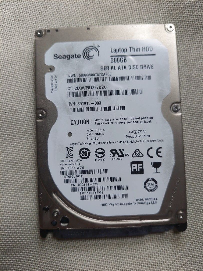 Laptop Thin HDD 500GB (Category: Hard Disks & Thumbdrives) located in Mandaluyong City. Submitted by kayeson (Listing ID 1312713369, Image 2). Description: Laptop Thin HDD 500GB RFS: upgrade.
