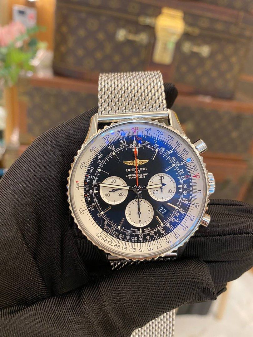 LIKE NEW 2022 BREITLING NAVITIMER CHRONOGRAPH BACK VIEW MOVEMENT 46MM AUTOMATIC WATCH Luxury Watches on Carousell
