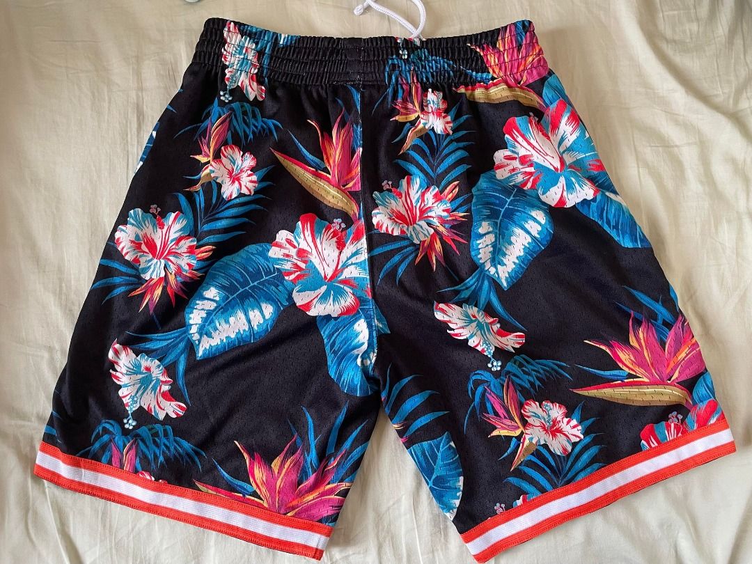 Mitchell and ness floral shorts on sale