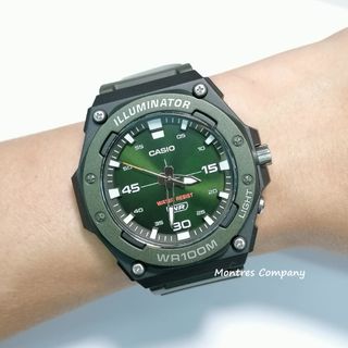 Montres Company 香港註冊公司 (32年老店) 卡西歐 CASIO 大錶徑 100米防水 MW MW620 MW620H MW-620 MW-620H MW-620H-3 MW-620H-3A 黑綠色 三款色有現貨64209858806915110