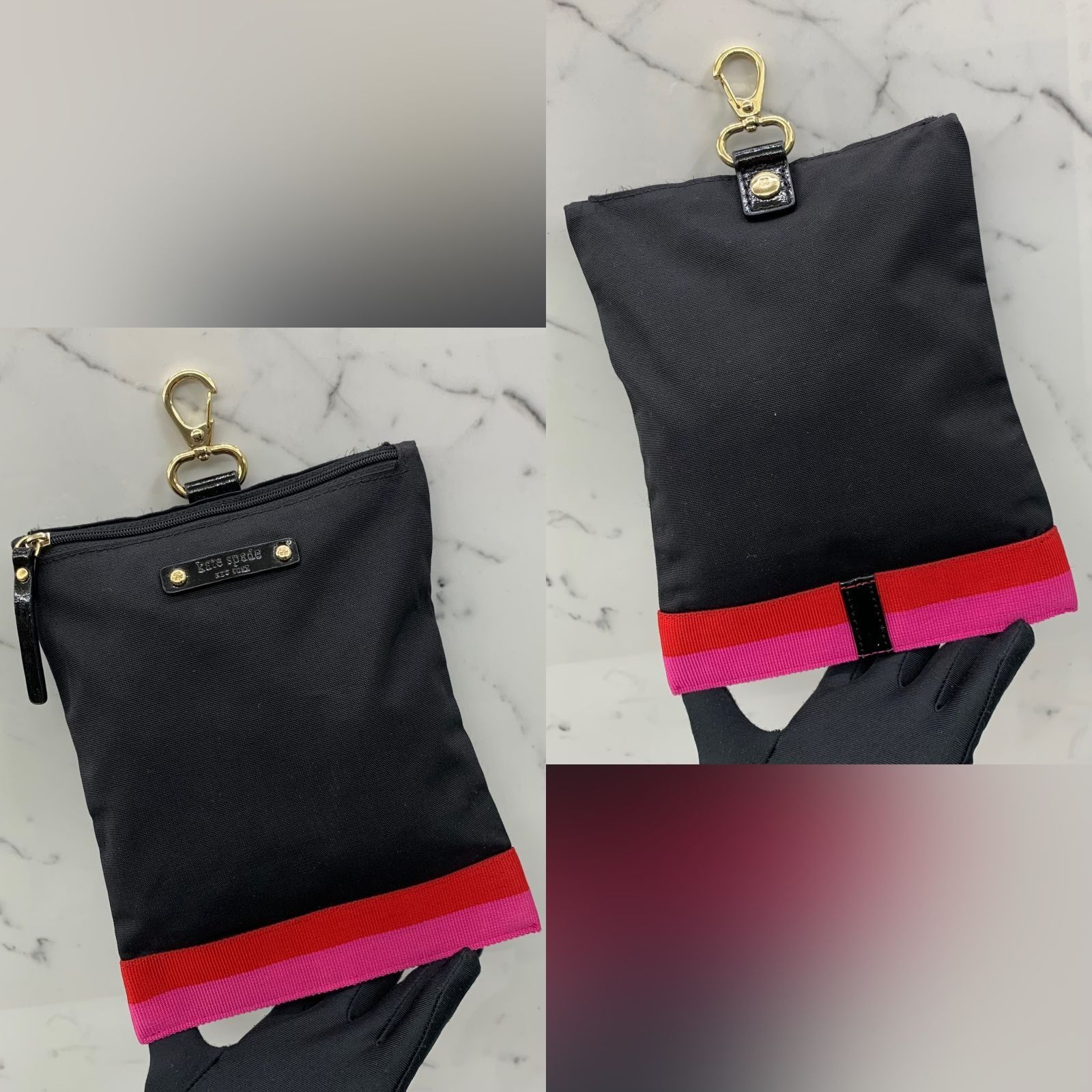 NO REFUND READ DESCRIPTION KATE SPADE MULBERRY BLACK BLUE CAMO POUCH AND SHOULDER BAG 239001401