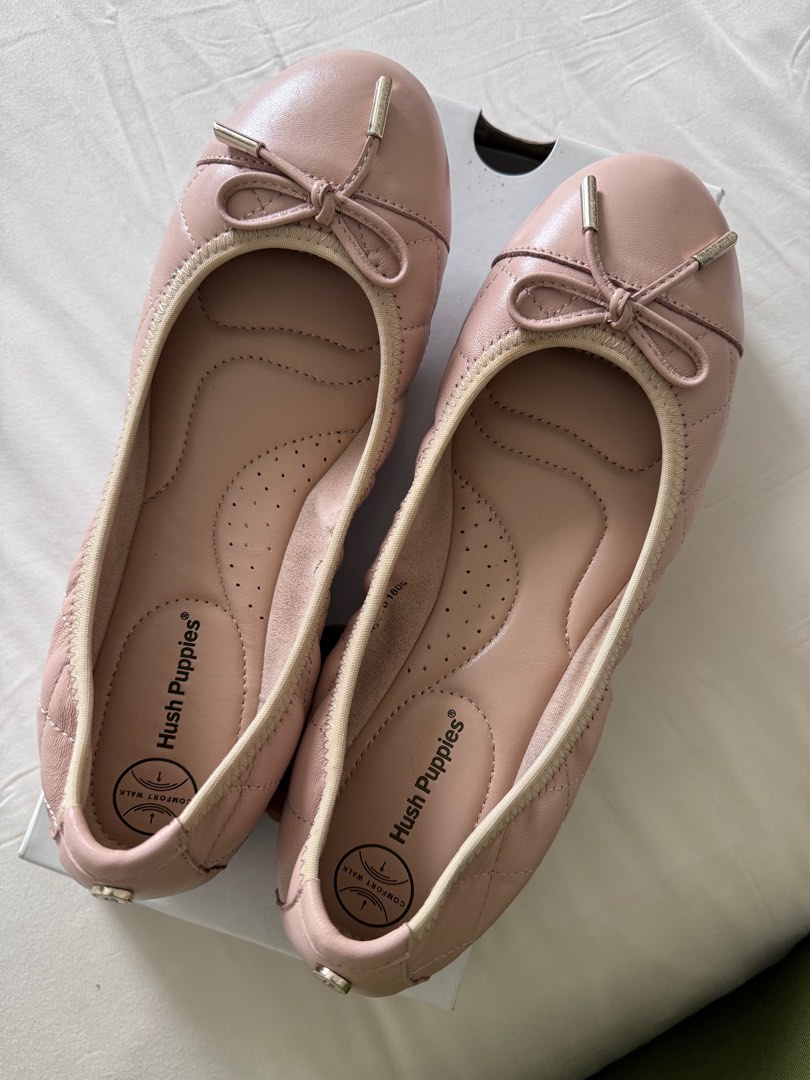 Nude pink ballerina flats Hush Puppies