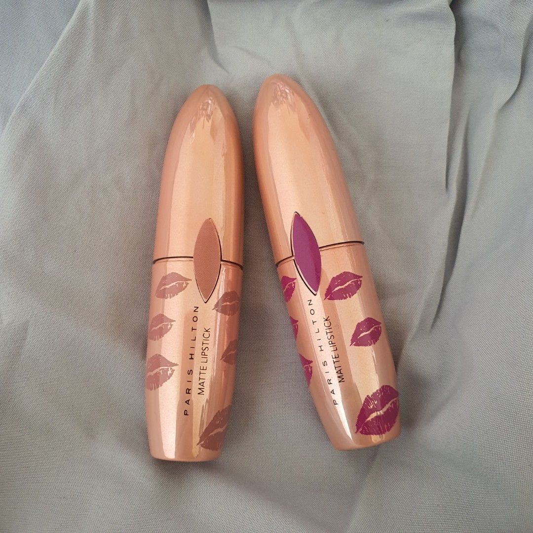 Paris Hilton Matte Lipstick (Category: Makeup) located in Mandaluyong City. Submitted by limeocean (Listing ID 1312663840, Image 1). Description: 230 each, 400 for both Rfs: Gift, decluttering.
