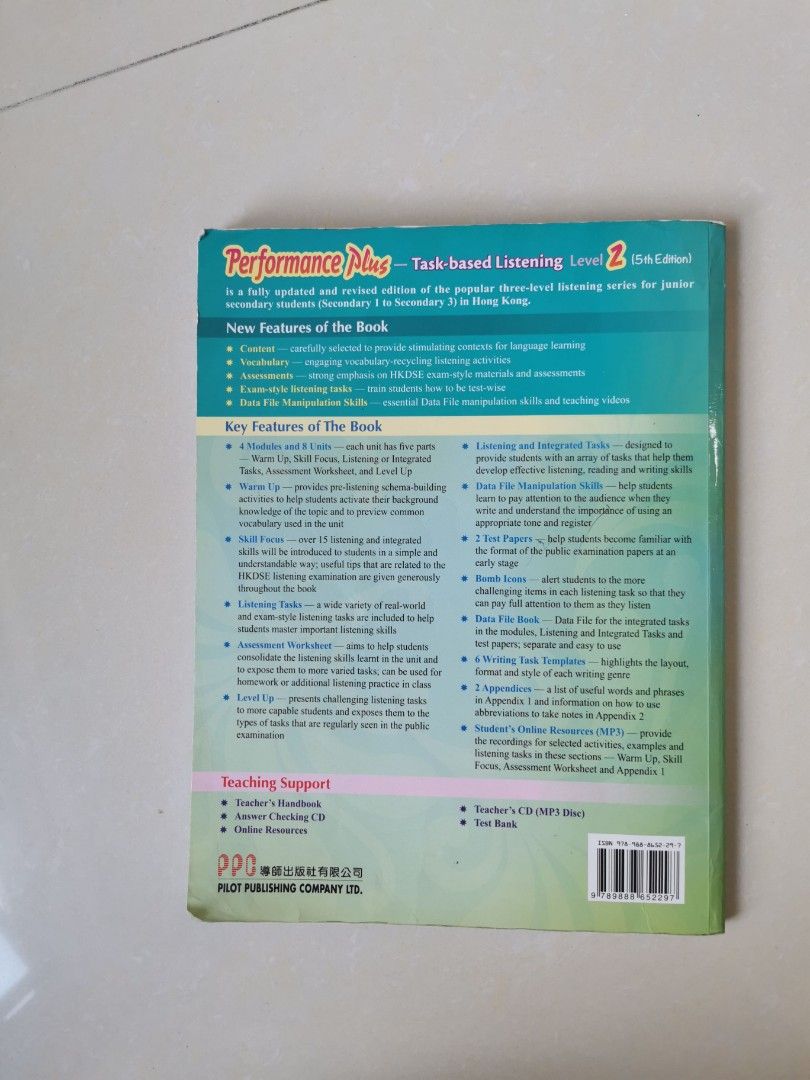 Performance Plus Task-based Listening （分類：教科書）位於 Hong Kong。 由 samchan247 提交（商品編號 1312669333，圖片 2）。簡介： Without data file。