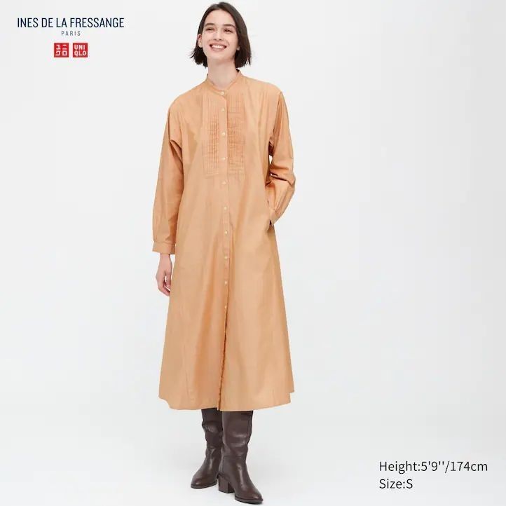 UNIQLO× INES DE LA いち早く FRESSANGE ロングコート チェック