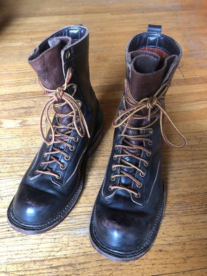 used not new Lumberjack logging style boots. Men s USA size 7 leather good condition softened work boot style Carousell