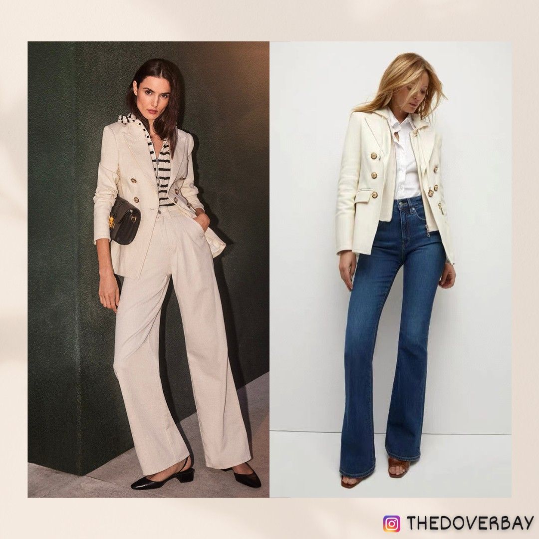 Veronica Beard Naira Denim Dicky Jacket in Ecru white