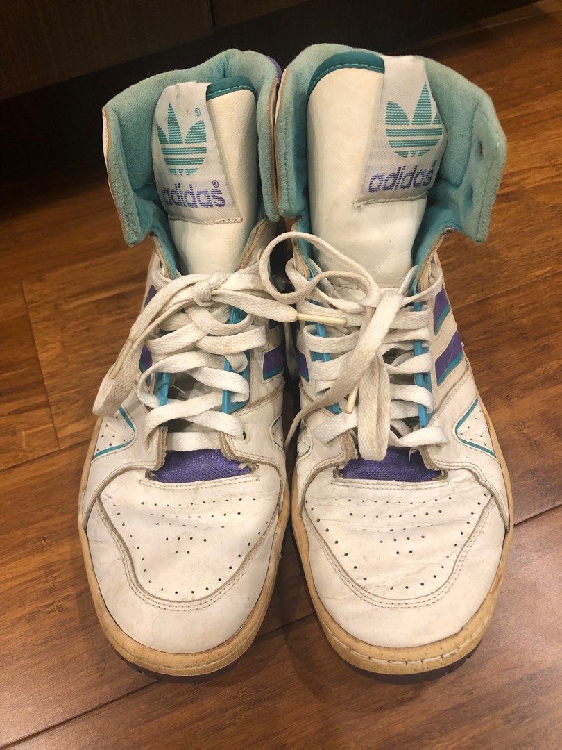 Vintage 80s 90s Adidas Hi Top Sneakers Men s Fashion Footwear Sneakers on Carousell