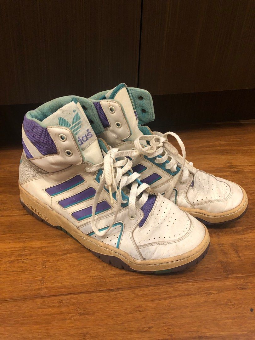 Vintage 80s 90s Adidas Hi Top Sneakers Men s Fashion Footwear Sneakers on Carousell