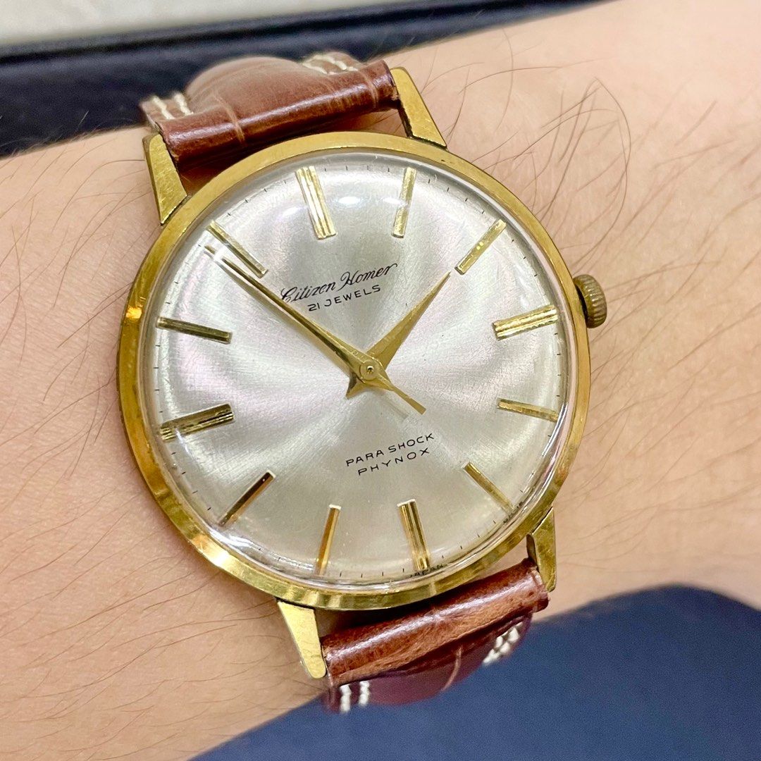 【60's】Citizen Homer para shock phynox CITIZEN Homer PARA SHOCK PHYNOX 21 Jewels Analog Mens Watch