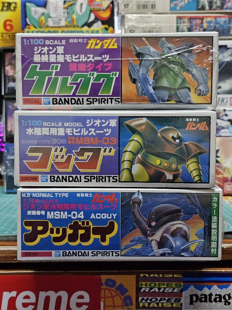 Vintage Gundam Model Kit / Gunpla (Category: Gundam & Model Kits) located in Paranaque City. Submitted by armoredclavio (Listing ID 1312749645, Image 3). Description: HG Destiny Spec II Clear Color - 3k HG Rising Freedom Clear Color - 2.8k HG Altron 1/100 - 2.8k Gundam Operation V - 3k NG Marine Gelgoog 1/100 - 1.8k NG Gogg 1/100 - 1.8k NG Acguy 1/100 - 1.8k NG Zaku 1/144 - 1.5k NG Char's Zgok 1/144 - 1.5k NG Gouf 1/144 - 1.5k NG GM 1/144 - 1.2k 