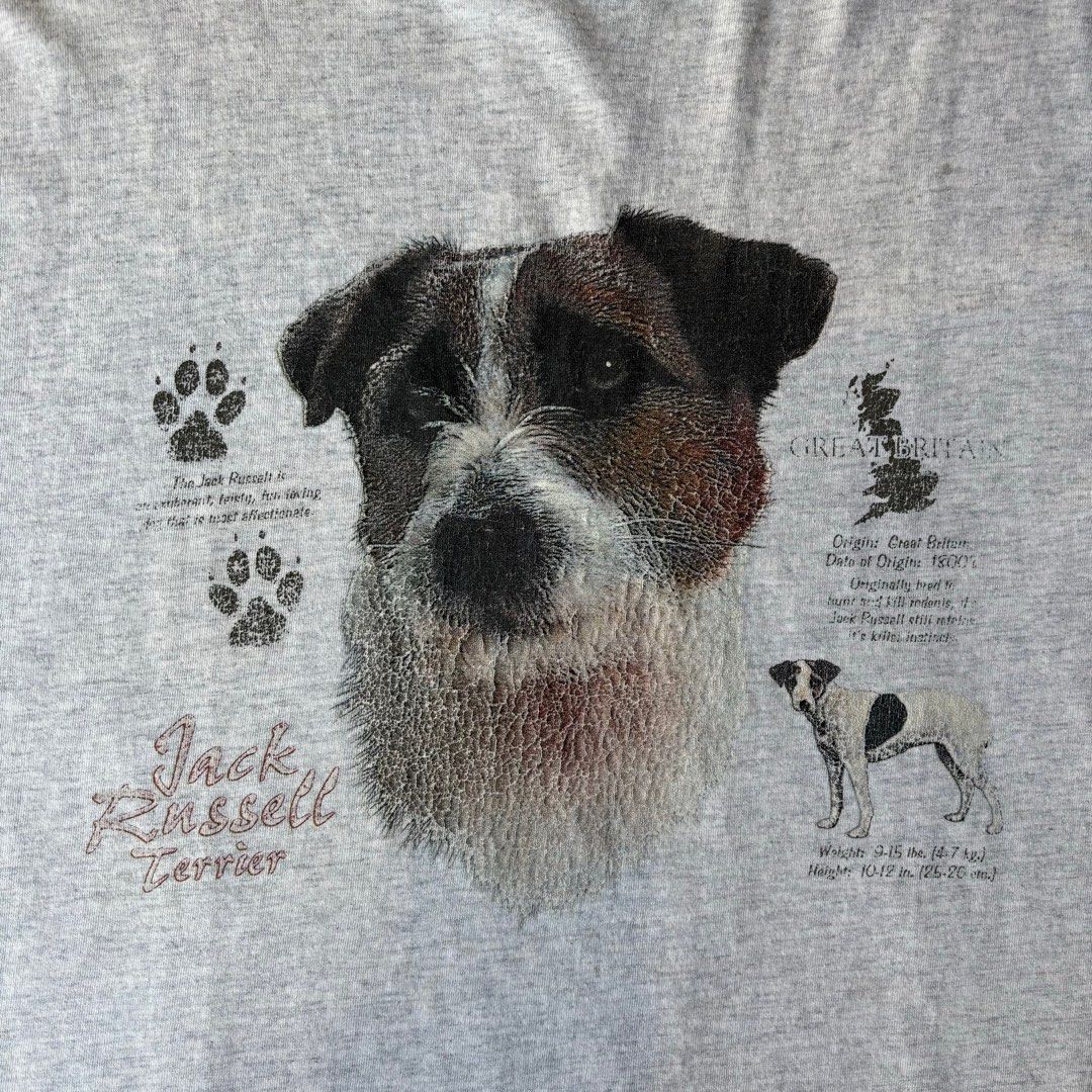 Vintage Jack Russell Terrier Dog Shirt Men s Fashion Tops Sets Tshirts Polo Shirts on Carousell