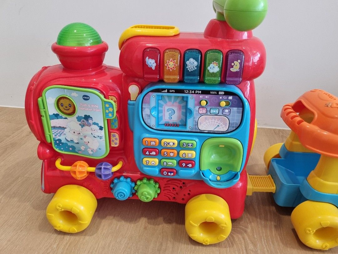 Vtech train (Category: Infant Playtime) located in Singapore. Submitted by mint_min (Listing ID 1312729176, Image 2). Description: there are missing parts (e.g. a walkie talkie and some alphabet blocks) self collect only please.