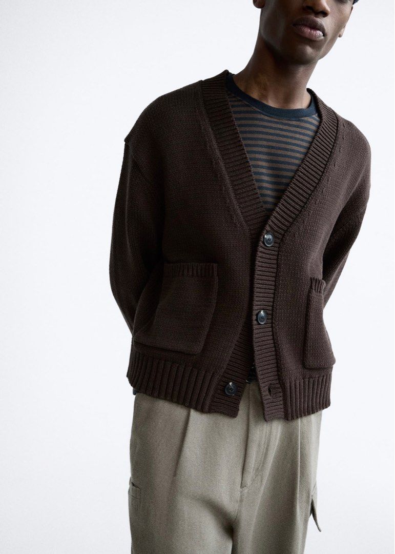 Zara cropped cardigan on sale