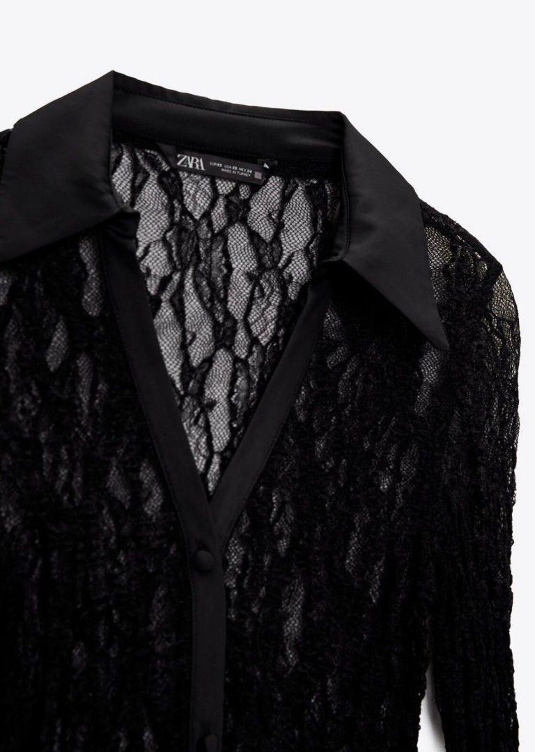 ZARA Gothic Lace Shirt Dress, Women's Fashion, Dresses & Sets, Dresses on  Carousell
