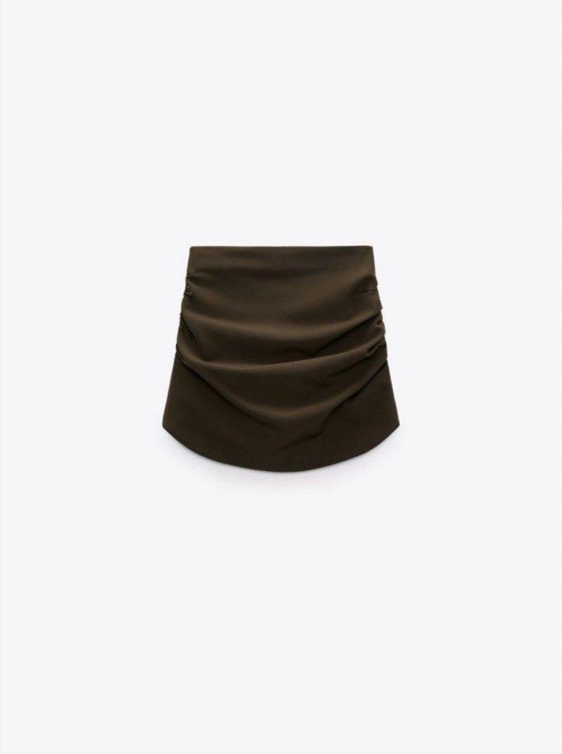 Plus size khaki skirt zara best sale