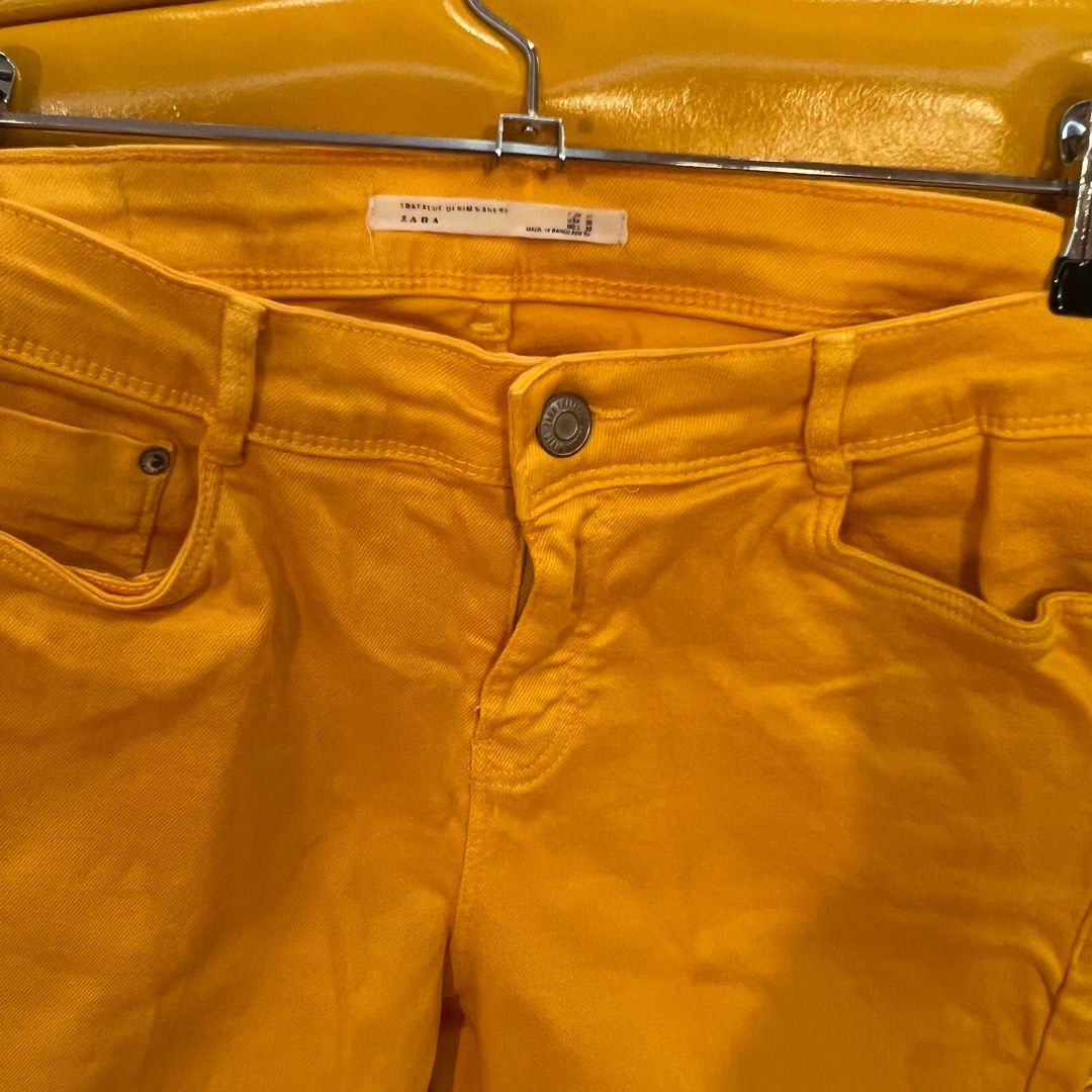 Zara Super Skinny Jeans in Mustard Yellow