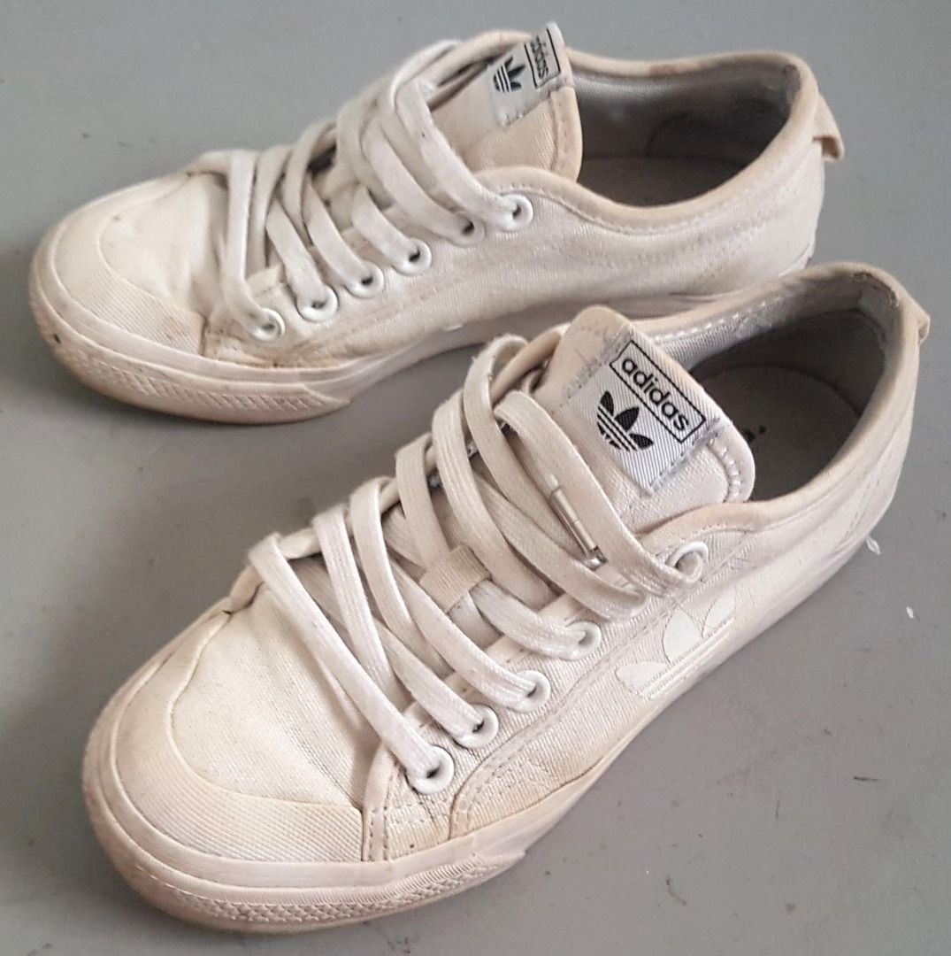 Adidas Nizza Trefoil Cloud White Sneakers US 5 UK 4.5 EUR 37 1 3 Designer Shoes