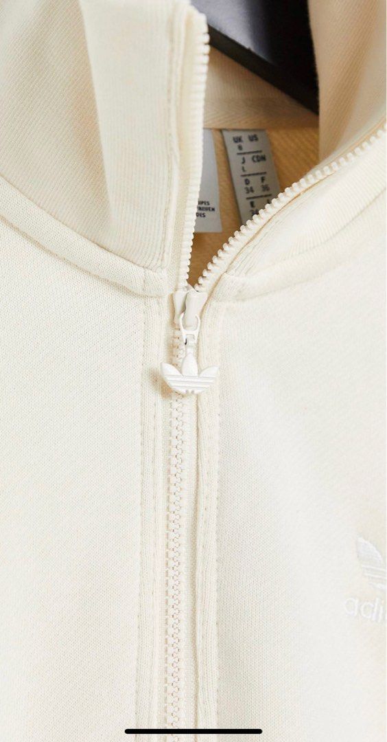 Adidas originals adicolor three stripe quarter zip fleece sweatshirt in black on sale