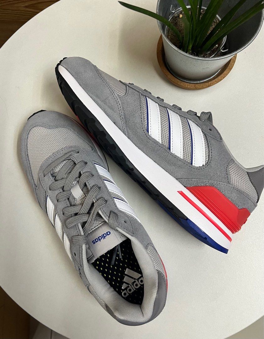 adidas gazelle silver green womens Trainers adidas Run 80s, Black Pure White main image 1