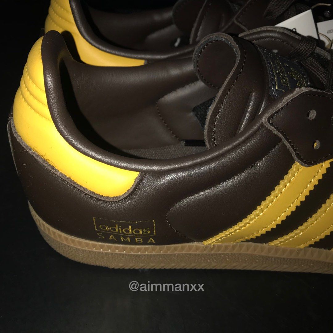 adidas Samba OG Dark Brown & Yellow, Men's Fashion, Footwear, Sneakers on  Carousell