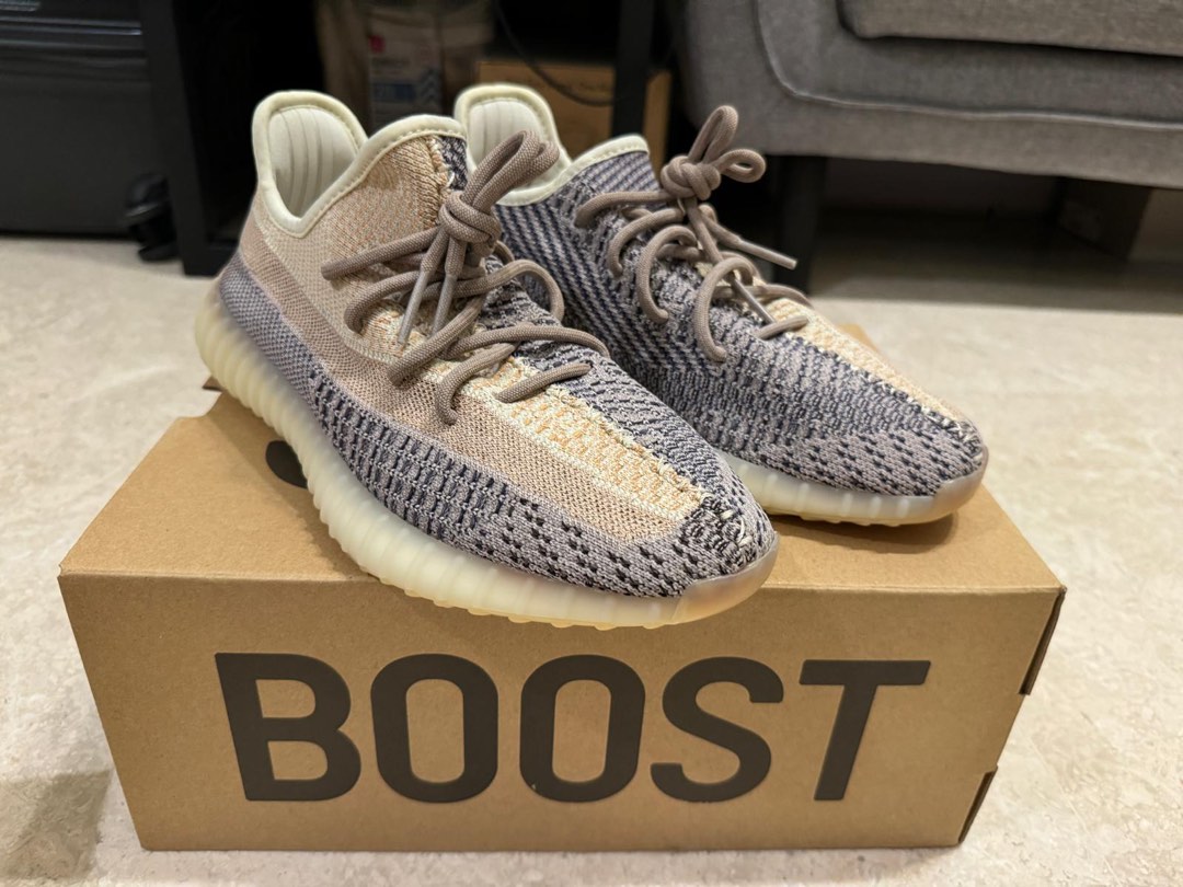 ash pearl yeezy 350 on feet